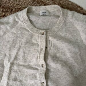 Wilfred Light Gray Button-Up Cardigan